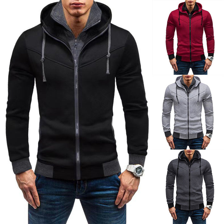 Herren Fleece-Kapuzenjacke mit stylischem Design und praktischen Taschen Echoarchiv