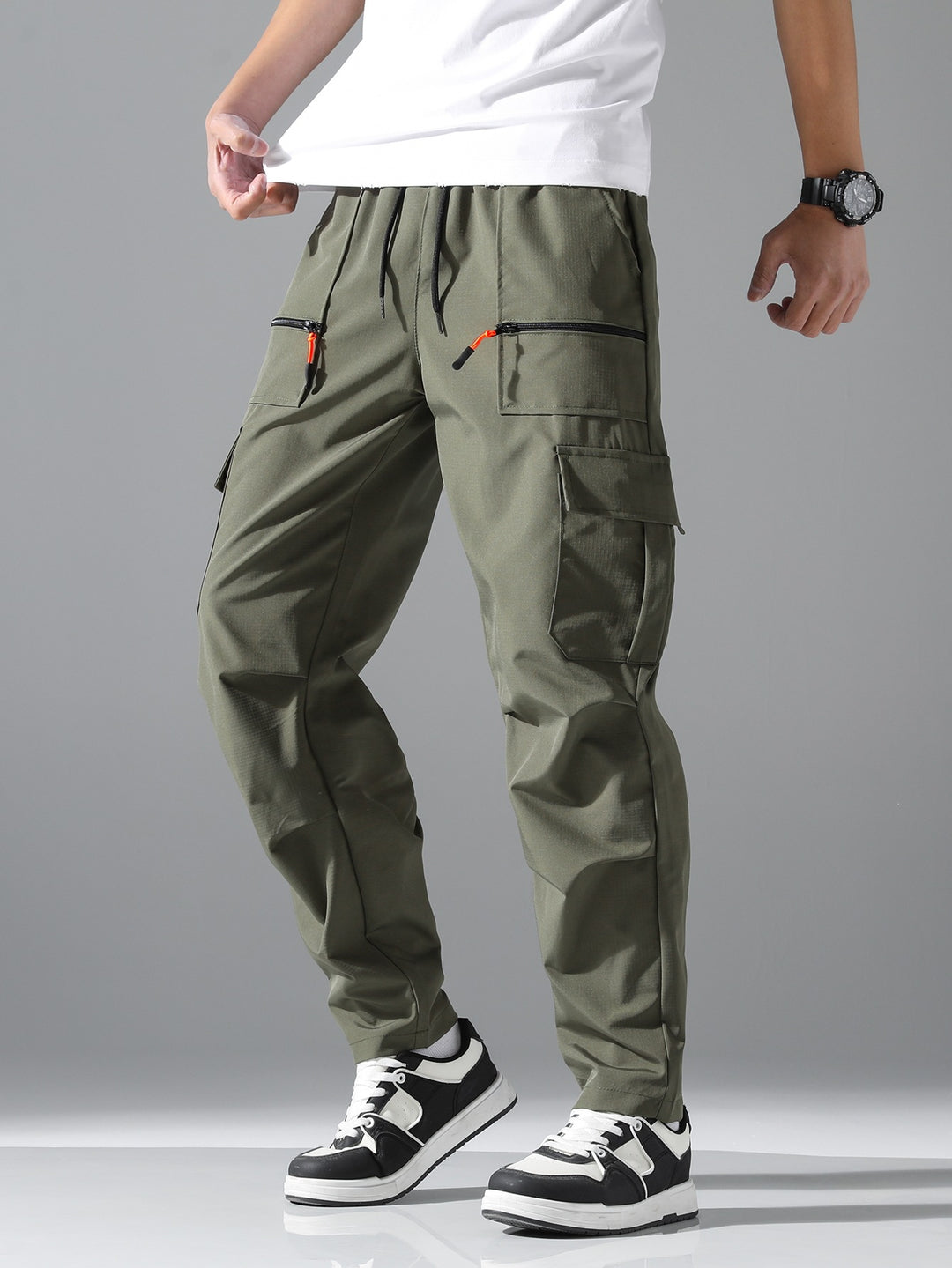 Herren Bequeme Cargo-Hose mit elastischem Bund Echo Archiv