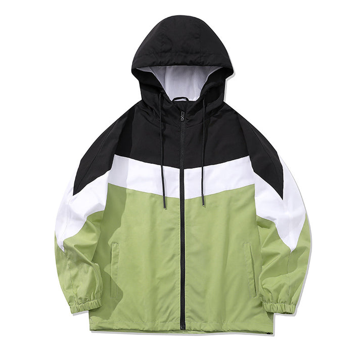 Herren Sportliche Übergangsjacke mit hohen Kragen und Farbblockdesign Echo Archiv