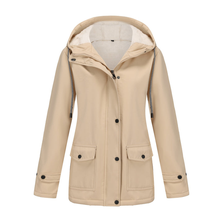 Damen nan wasserabweisender Parka mit Teddyfutter verstellbarer Kapuze und aufgesetzten Taschen Echo Archiv