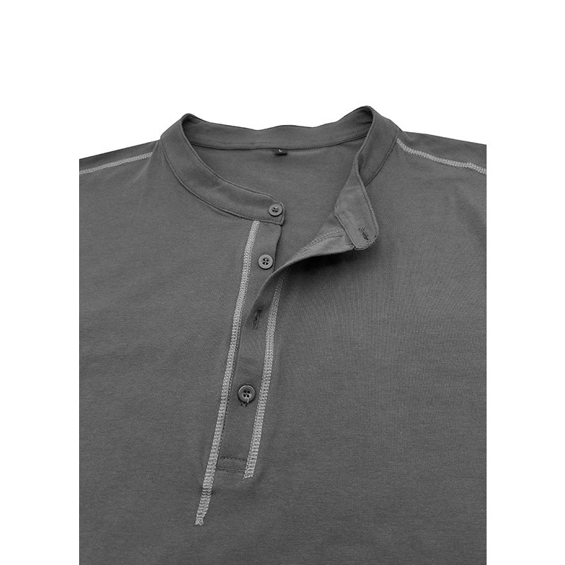 Herren Langarm-Henley-Shirt mit atmungsaktiver und elastischer Stofftechnologie Echoarchiv
