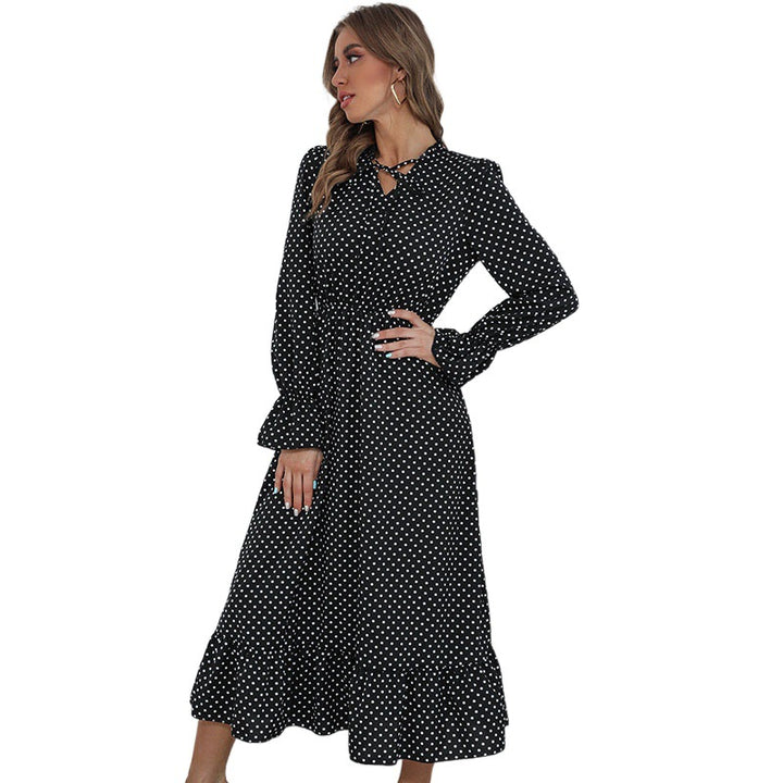 Damen Elegantes Midikleid mit Punktmuster Echo Archiv