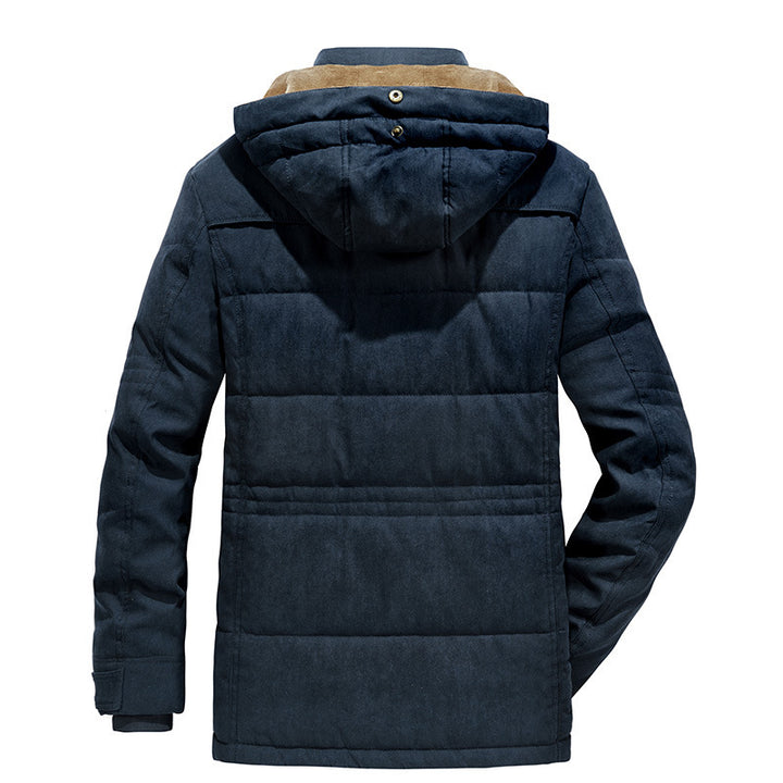 Herren nan isolierte Kapuzen-Fieldjacke mit Cord-Innenfutter, gesteppter Thermoisolierung und multifunktionalen Taschen Echo Archiv