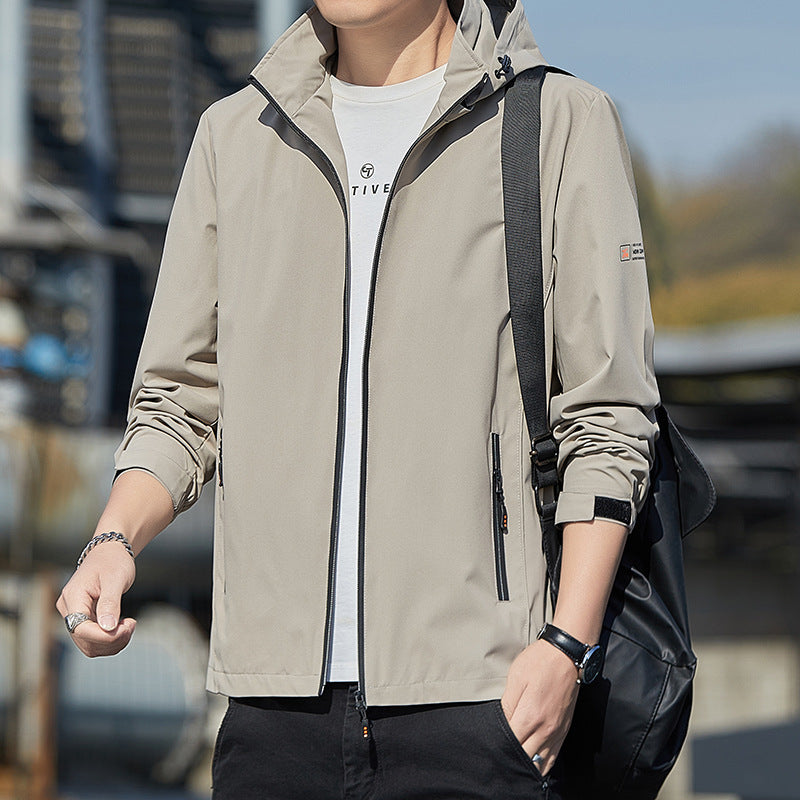 Herren Leichte Funktionsjacke mit verstellbarer Kapuze Echo Archiv