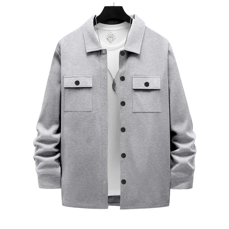 Herren lässige Utility-Jacke mit praktischen Taschen und Knopfdetails Echoarchiv