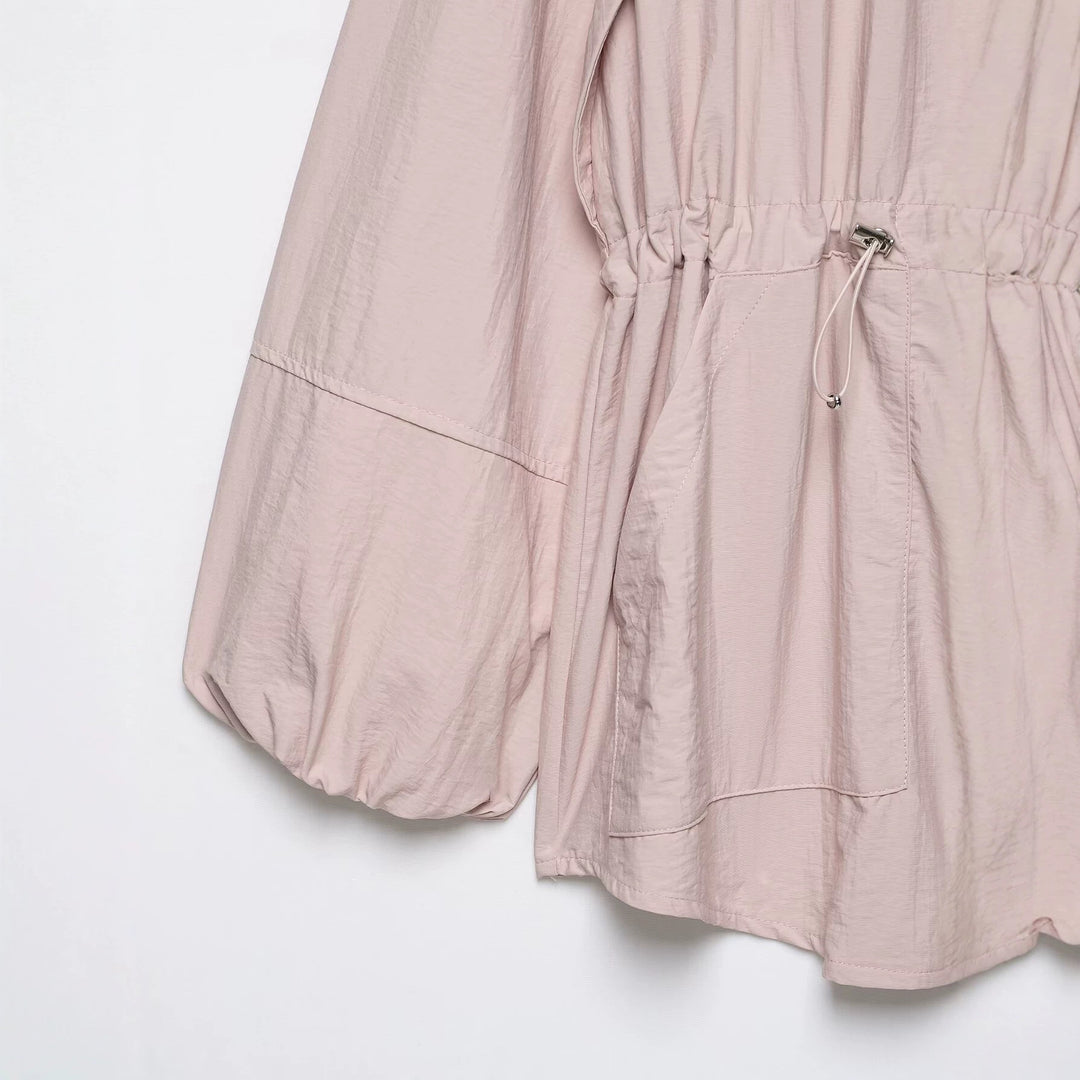 Damen Wasserabweisende Oversize-Parka mit Taillenraffung und Ballonärmeln Echo Archiv