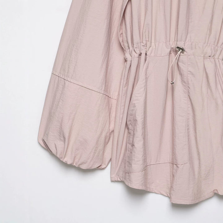 Damen Wasserabweisende Oversize-Parka mit Taillenraffung und Ballonärmeln Echo Archiv