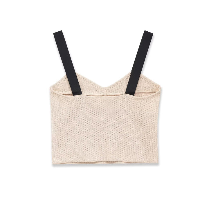 Damen Crop-Top mit elegantem V-Ausschnitt und raffinierter Struktur Echo Archiv