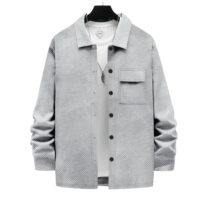 Herren lässige Freizeitjacke mit strukturiertem Design und praktischen Taschen Echoarchiv