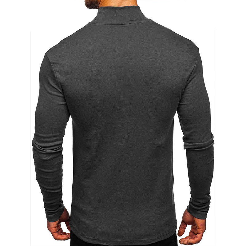 Herren Rollkragen-Langarmshirt aus atmungsaktiver Baumwolle Echoarchiv