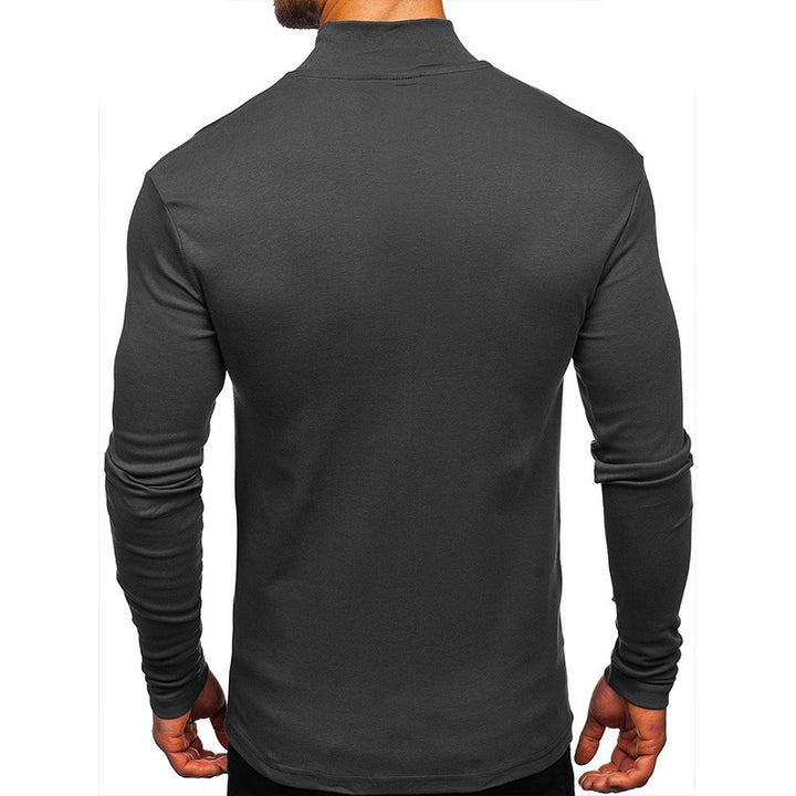 Herren Rollkragen-Langarmshirt aus atmungsaktiver Baumwolle Echoarchiv