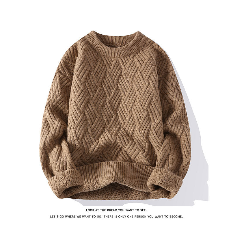 Damen nan grobgestrickter Oversize-Pullover mit Zopfmuster und elastischem Rippbund Echo Archiv