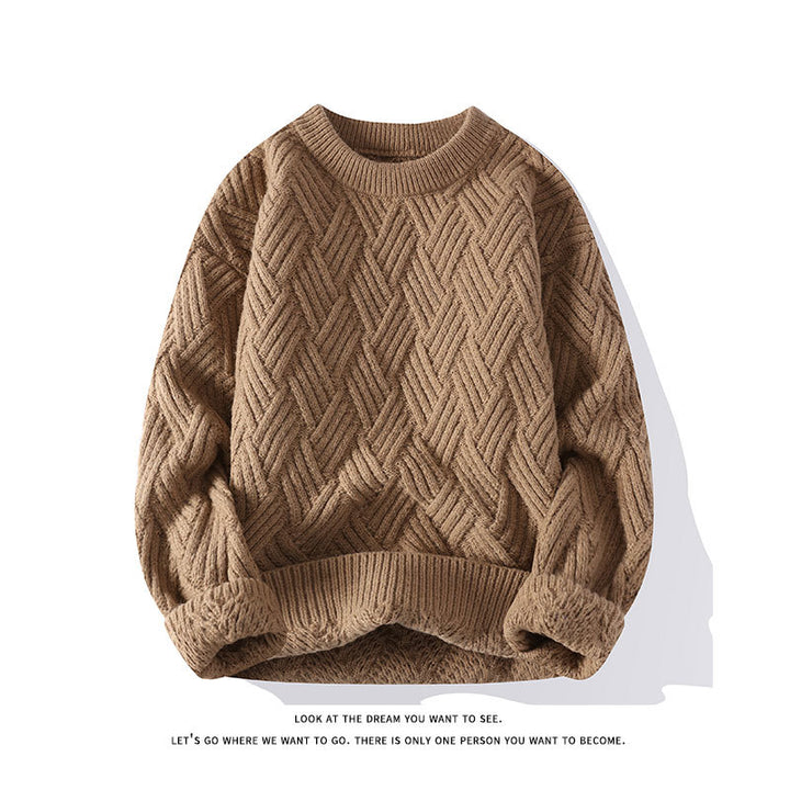 Damen nan grobgestrickter Oversize-Pullover mit Zopfmuster und elastischem Rippbund Echo Archiv