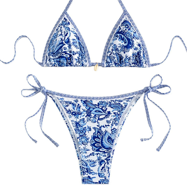 Damen Triangel-Bikini mit floralen Mustern Echo Archiv