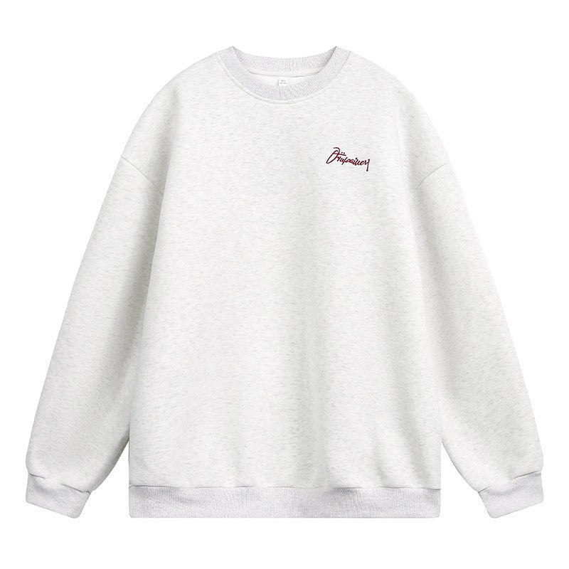 Unisex Oversize Sweatshirt mit Rundhalsausschnitt und dezenter Script-Stickerei Echo Archiv