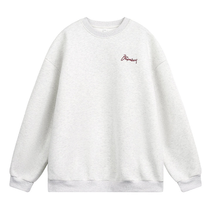 Unisex Oversize Sweatshirt mit Rundhalsausschnitt und dezenter Script-Stickerei Echo Archiv