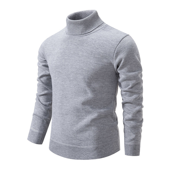 Herren Rollkragenpullover aus weichem Strick mit strukturiertem Design Echoarchiv