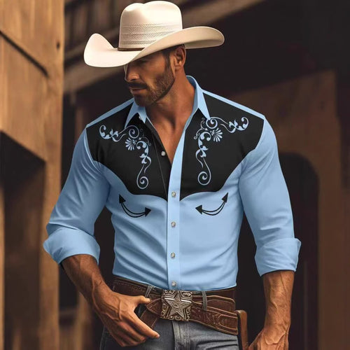 Herren Western Hemd mit kunstvoller Stickerei Echoarchiv