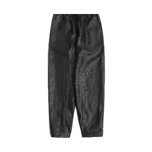 Damen Lederimitat-Jogginghose mit elastischem Bund und Tunnelzug Echoarchiv