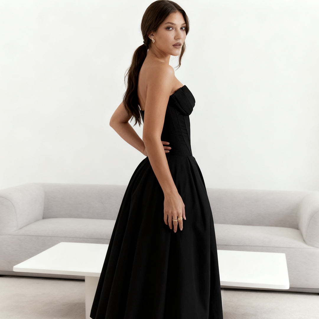 Damen Elegant geschnittenes Korsettkleid mit schwingendem Rock Echo Archiv
