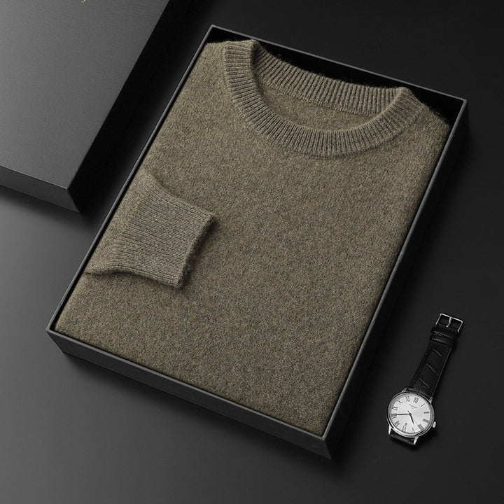 Herren Rundhals-Pullover im Kaschmir‑Look mit extraweichem Flor und Geschenkbox Echoarchiv