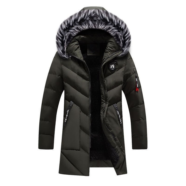 Herren Wattierter Thermoparka mit Kunstfellkapuze und Innenfutter aus Fleece Echoarchiv