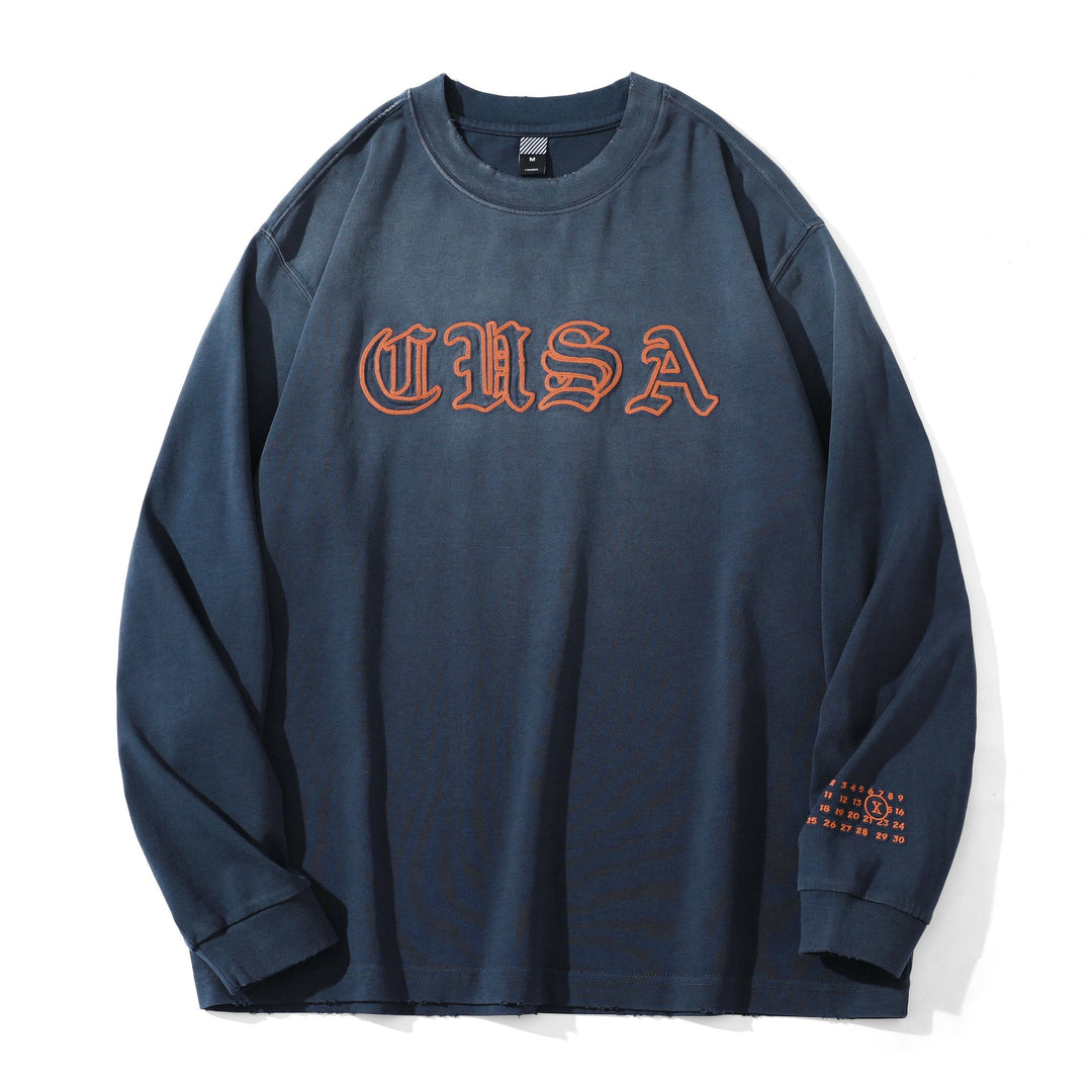 Unisex Oversize-Sweatshirt mit Vintage-Altschrift-Stickerei Echoarchiv