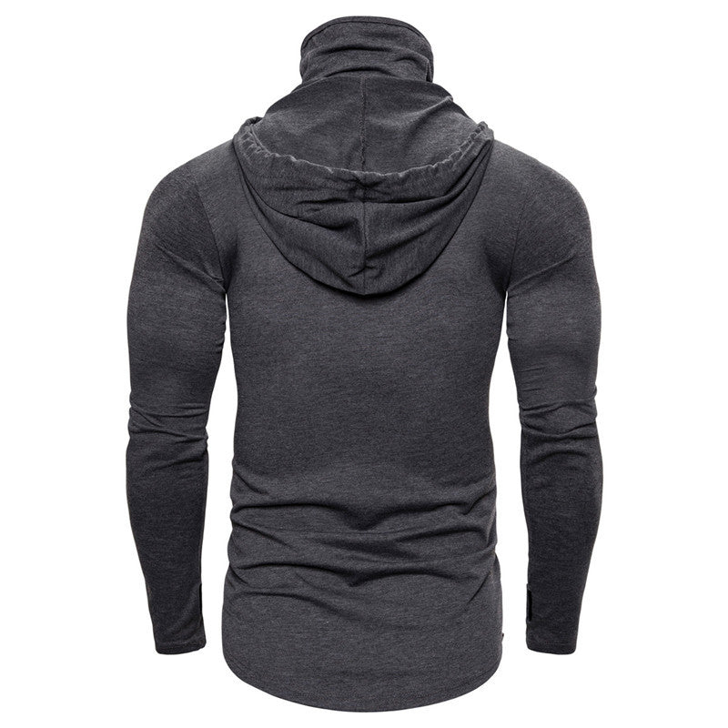 Herren Hoodie mit Skelett-Design und praktischem Gesichtsschutz Echoarchiv