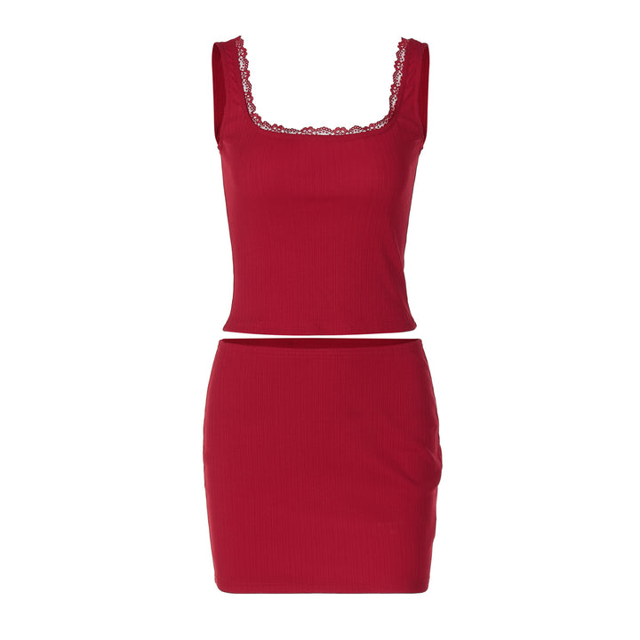 Damen Slim Fit Kleid mit Spitzenakzenten Echo Archiv