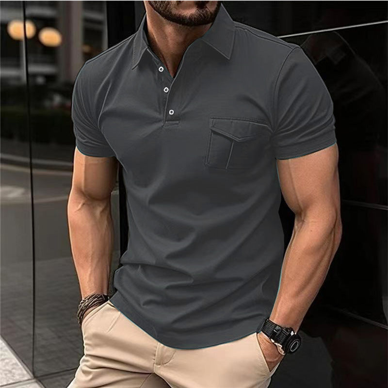 Herren Poloshirt mit Brusttasche und modernem Kragen Echoarchiv