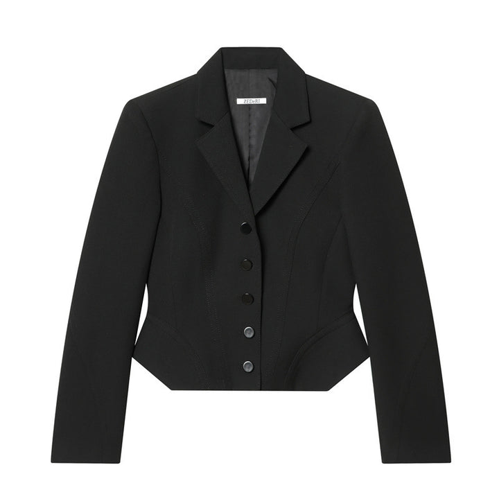 Damen Kurzblazer im Sculpted‑Look mit Wiener Nähten und figurformender Silhouette Echo Archiv