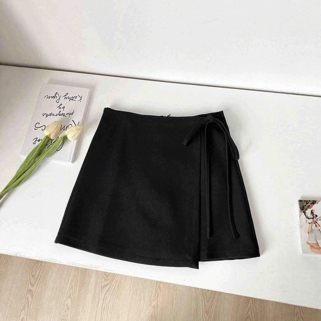 Damen Wickelrock aus hochwertigem Leinenstoff mit eleganter Schleifenbindung Echo Archiv