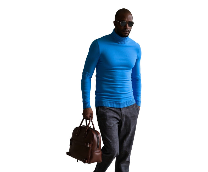 Herren rollkragen pullover mit feiner Struktur Echoarchiv