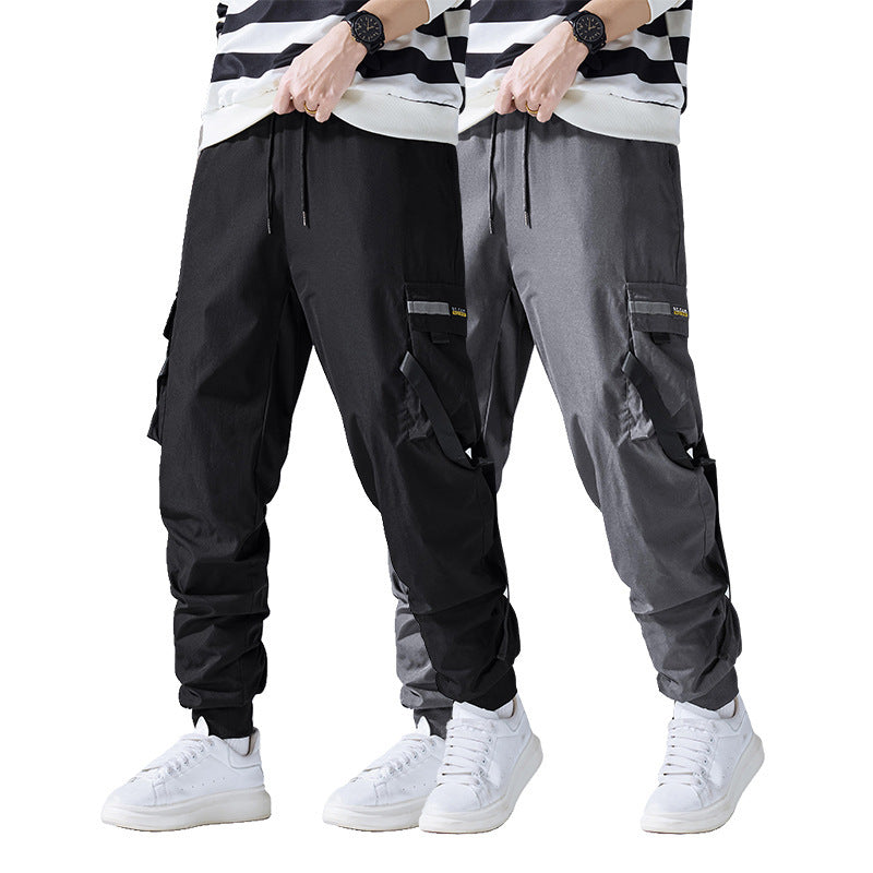 Herren Utility‑Cargohose im Joggerstil mit Multifunktions‑Taschen und Kordelbund Echo Archiv