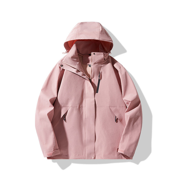 Herren Technische wasserdichte Kapuzen-Shelljacke im minimalistischen Urban-Look Echo Archiv