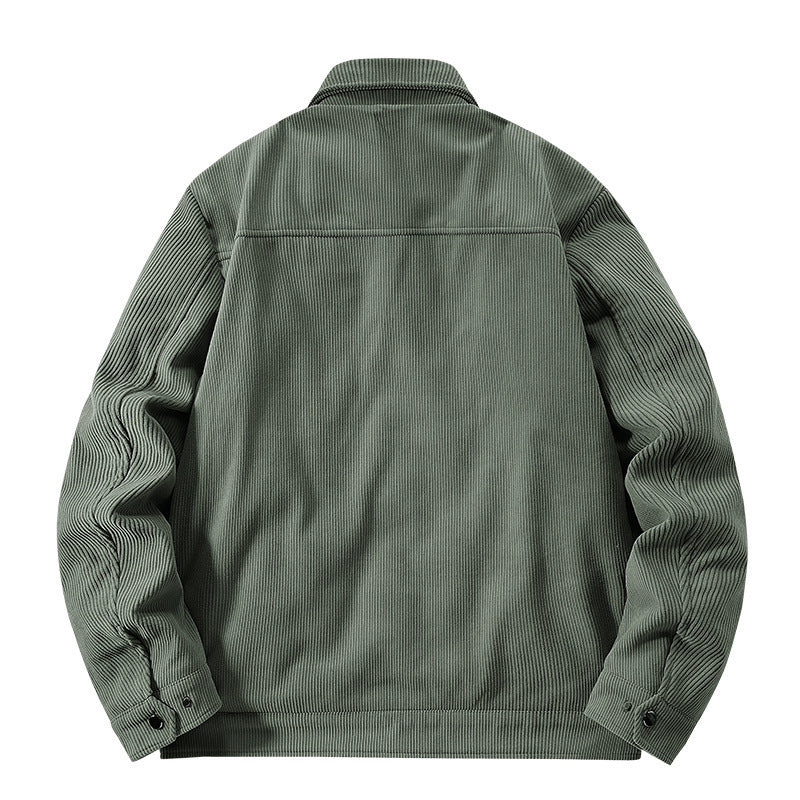 Herren Cordjacke mit gesteppter Thermofütterung und aufgesetzten Brusttaschen – Taviero