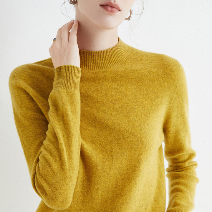 Damen Kurz-Mockneck-Pullover aus Kaschmir‑Look mit leichter Flauschoptik Echoarchiv