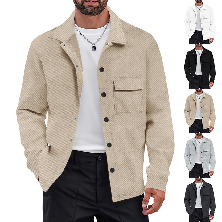 Herren Freizeitjacke mit strukturiertem Design und praktischen Brusttaschen Echoarchiv