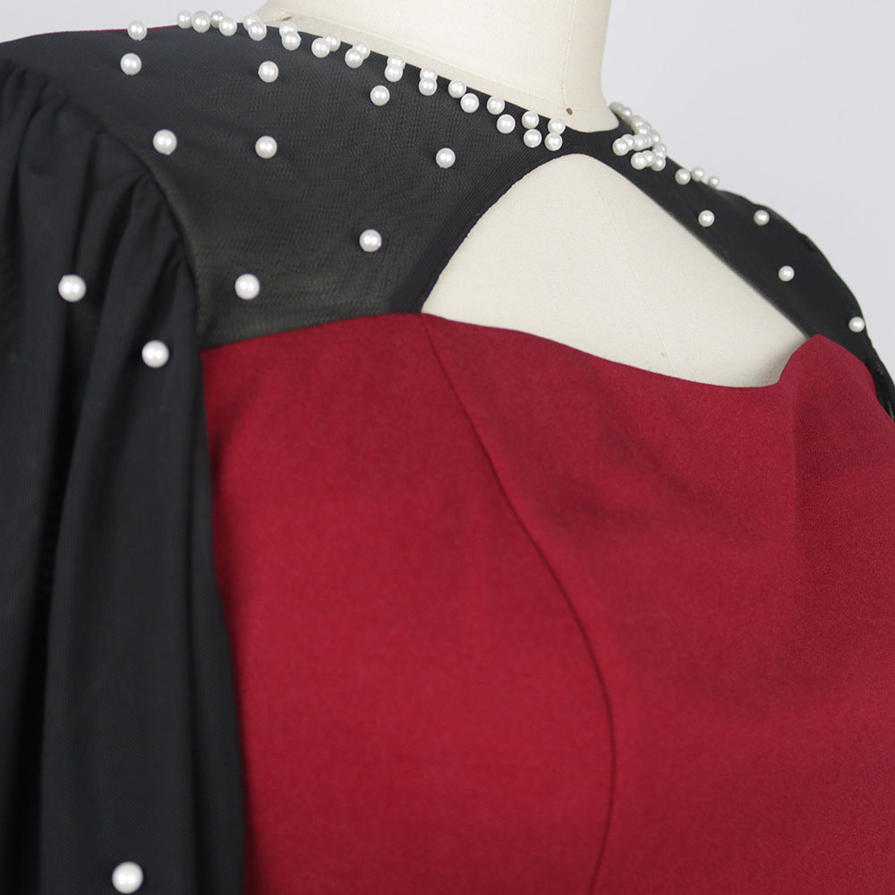 Damen Kleid mit eleganten transparenten Ärmeln Echo Archiv
