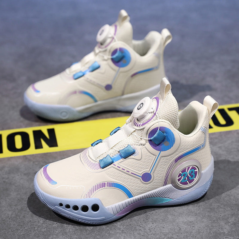 Unisex futuristische High‑Top Basketball‑Sneaker mit Drehverschlusssystem und gepolsterter Wabenzwischensohle – Tavélo