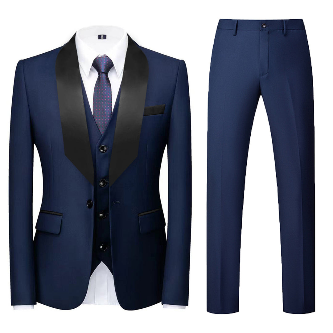 Herren elegantes dreiteiliges Anzugset mit schimmerndem Design Echoarchiv