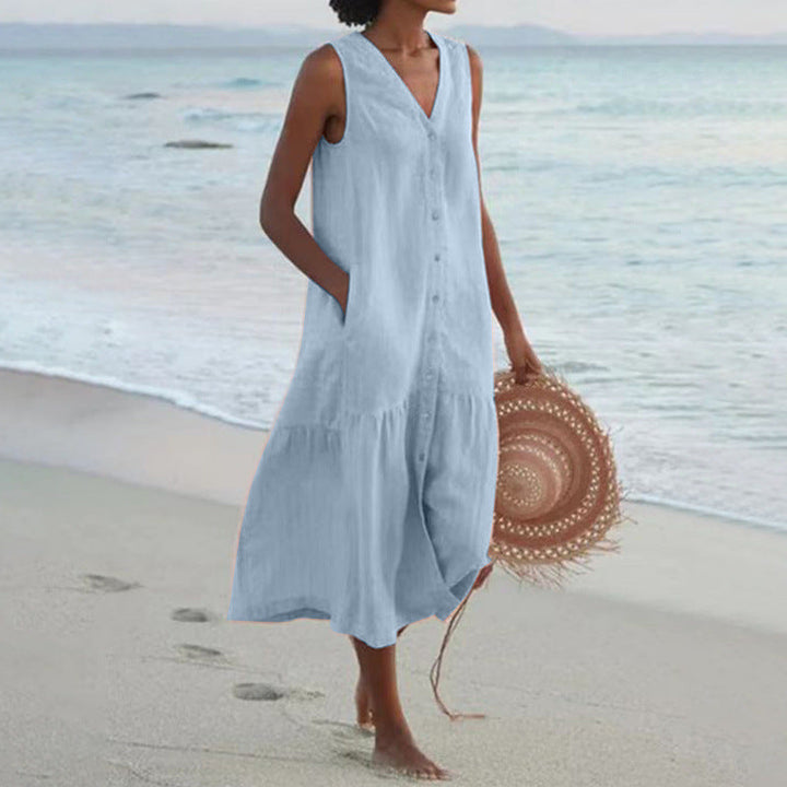 Damen Sommerliches Leinenkleid Echoarchiv