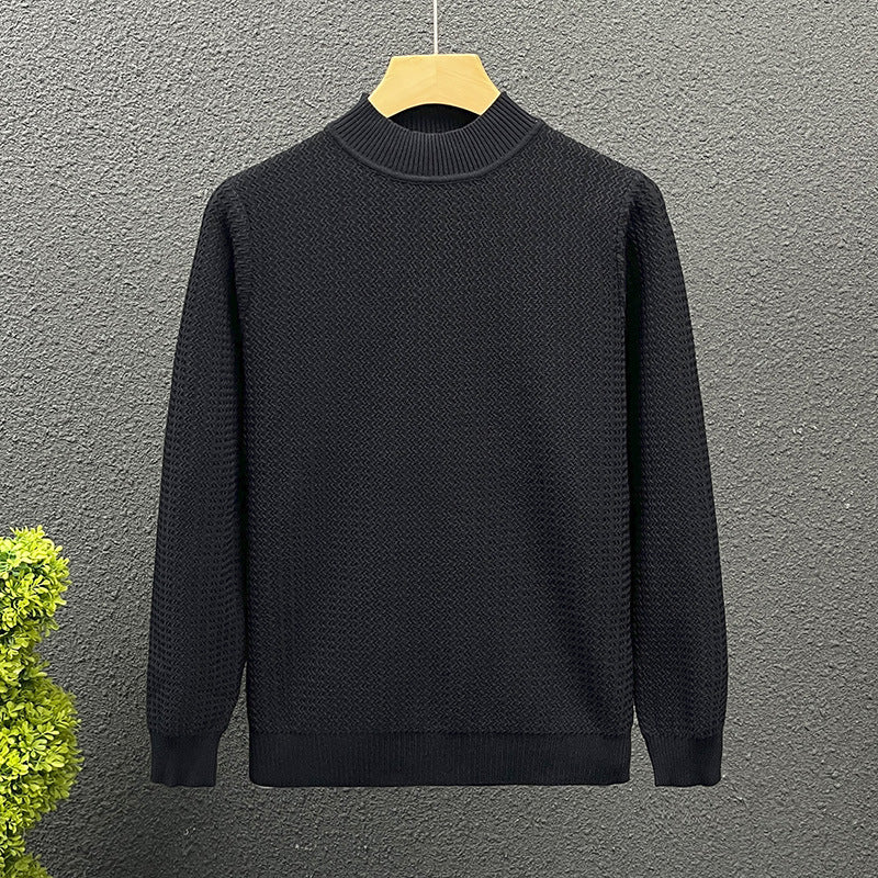 Damen Strukturierter Rollkragenpullover aus feinem Waffelstrick Echoarchiv