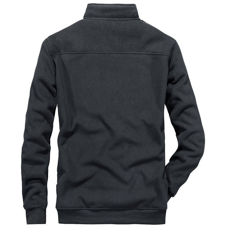 Herren kuschelige Fleecejacke mit hohem Kragen Echoarchiv