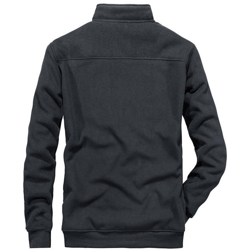 Herren kuschelige Fleecejacke mit hohem Kragen Echoarchiv