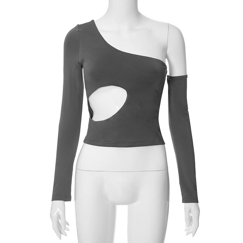 Damen asymmetrisches Langarmshirt mit Cut-out und innovativem Designs Echo Archiv