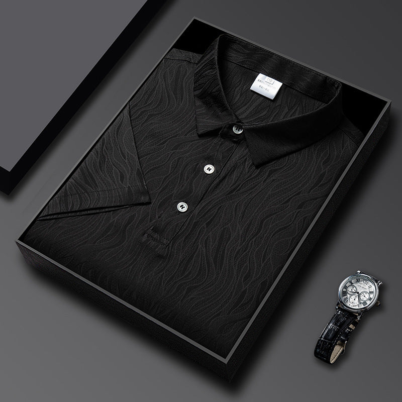 Herren Poloshirt mit elegantem Strukturdesign und atmungsaktiven Eigenschaften Echoarchiv
