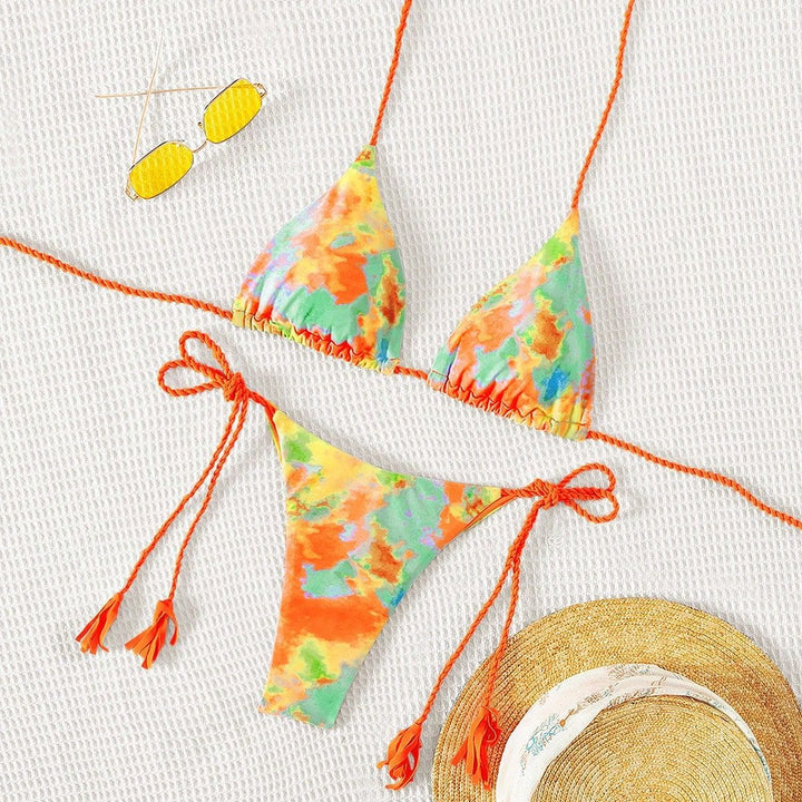Damen Triangel-Bikini mit nachhaltigem Baumwollmix Echo Archiv