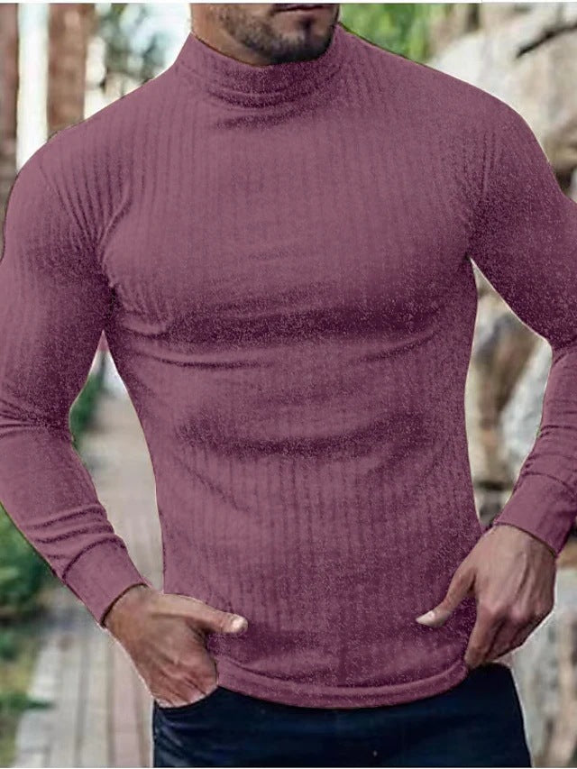 Herren Rollkragenpullover aus Rippstrick Echoarchiv