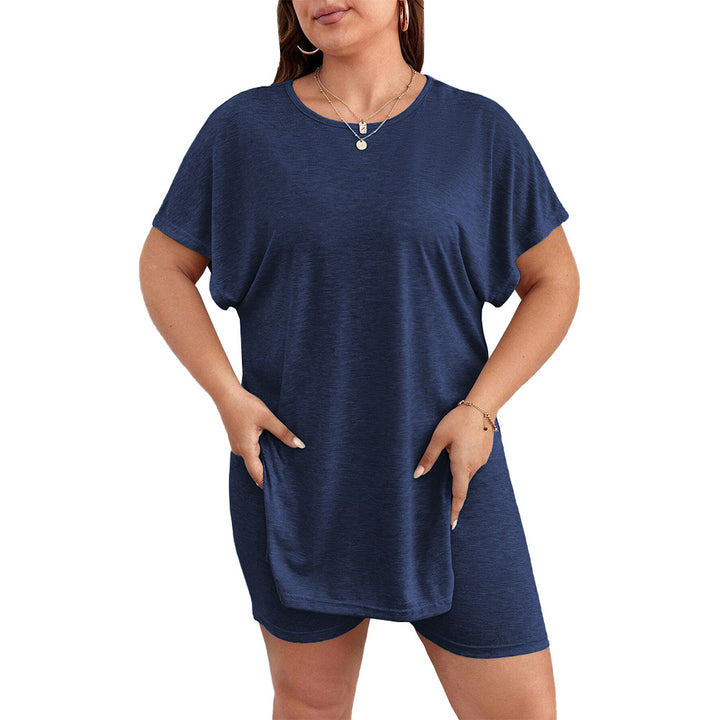 Damen bequemer Lounge-Set mit T-Shirt und Shorts Echo Archiv